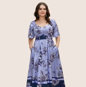 BNWT BloomChic Ladies Lavender floral print dress